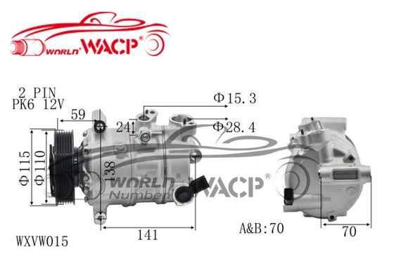 5N0820803 5N0820803C Αυτοκινητόσυμπιεστής AC Για VW Golf7 Για Audi A3 Για Skoda Fabia Για κάθισμα WXVW015