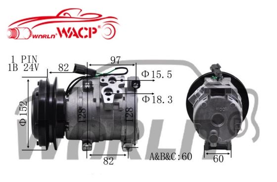 10S15C 1B φορτηγό συμπιεστή AC για Komatsu Caterpillar Hitachi 2473000510 4472204052 WXTK002