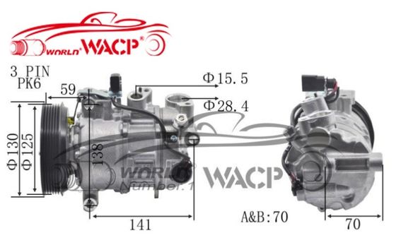 4GD820803M 4GD260805E Αυτοκινητικό συμπιεστή αέρα Για Audi A6/Q7 Για VW 2.5/3.0 C7PA WXAD033