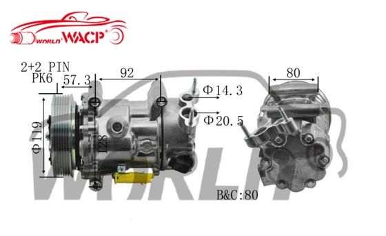 6453QJ Συμπίεση για Peugeot207 για Citroen Berlingo WXPG009