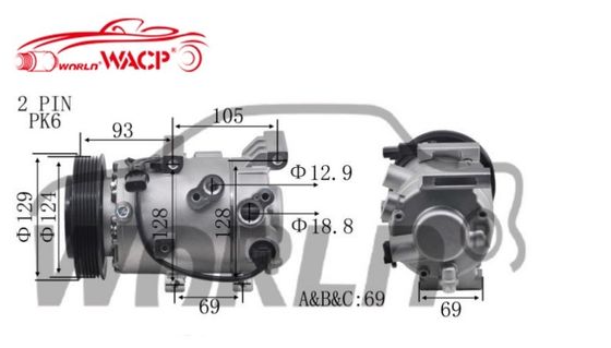 Συμπίεσμος αυτοκινήτου 97701F2500 Για Hyundai Elantra Για Cerato/Verna Για Kia Soul Για Forte Για ProCeed WXHY035